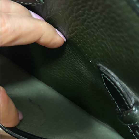 Dooney & Bourke Dark Green Leather Bag - Picture 6 of 9